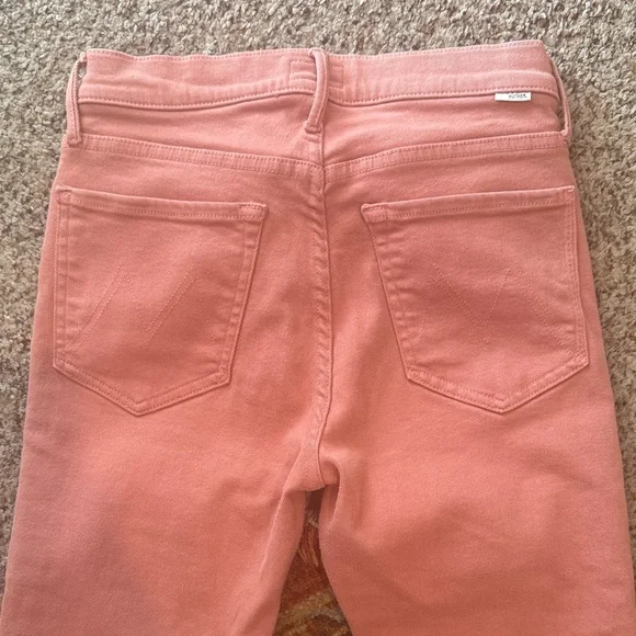 MOTHER Women's Pink Dazzler Ankle Jeans - Picture 4 of 5